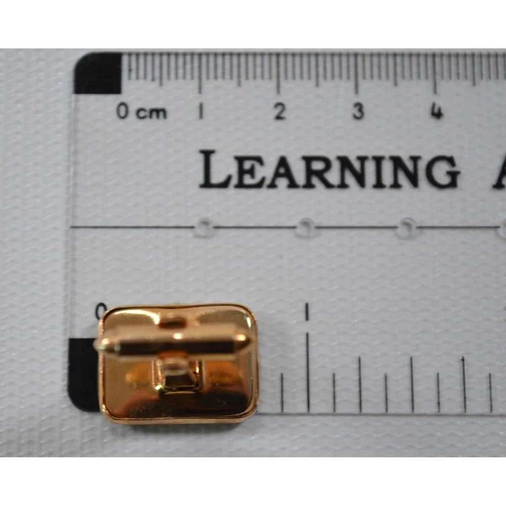 Vintage Men's Gold Toned Cuff Links Woven Pattern .75
